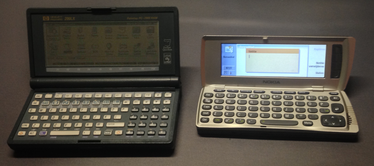 HP 200LX and Nokia 9210 Communicator